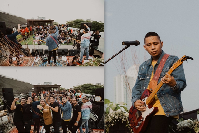 Konser Nyore Bareng The Rain Sukses Digelar di Rooftop Gedung